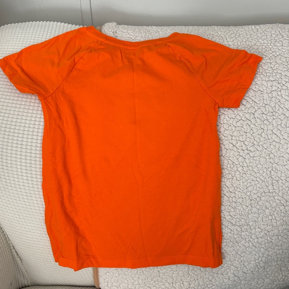 Cat & Jack Orange Tee with Cat Design - Picture 5 of 5